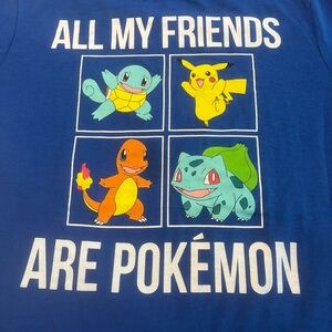 Pokémon Blue “All My Friends Are Pokémon” Youth Large